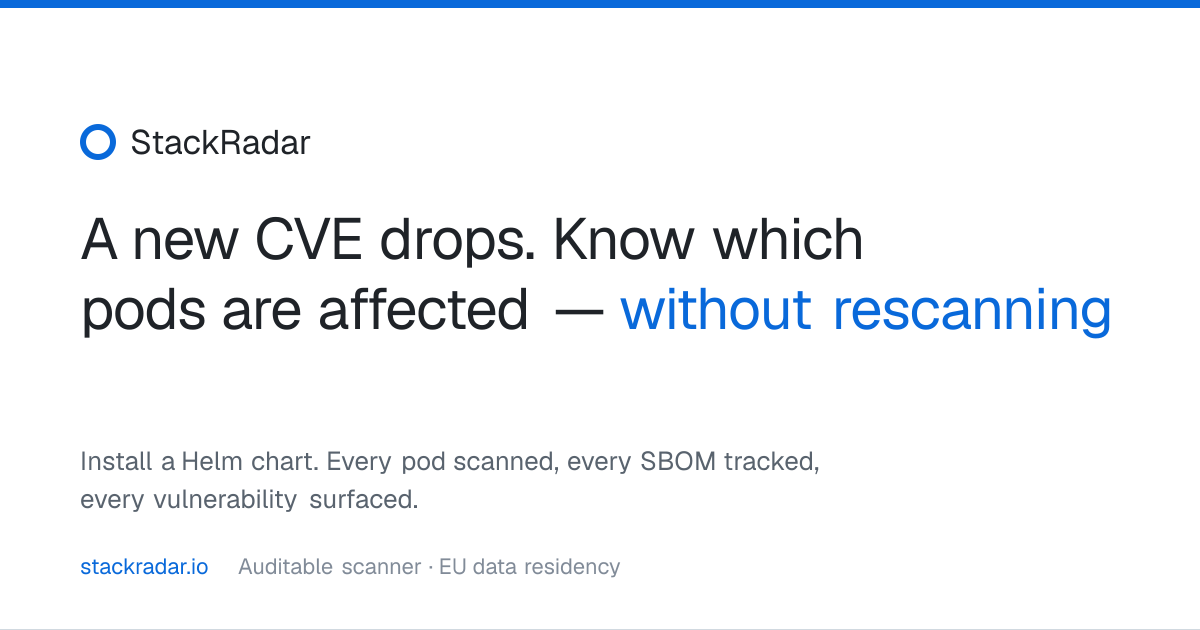 Kubernetes + Trivy + DependencyTrack = StackRadar